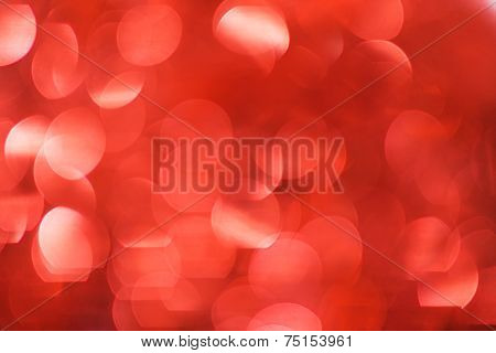 Christmas Bokeh Background: Red. Stock Image.