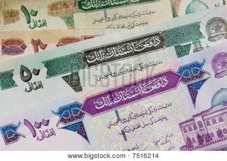 Afganistan banknot arka plan Arapça