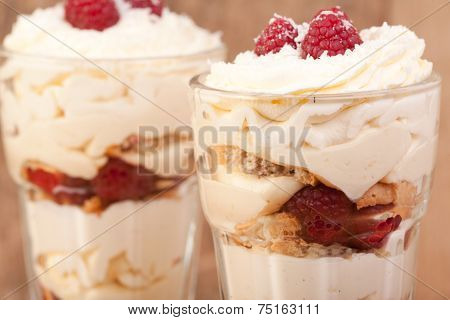 Raspberry, Lemon And Coconut Desert