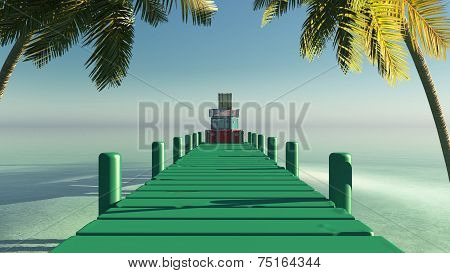 Sun And Pier