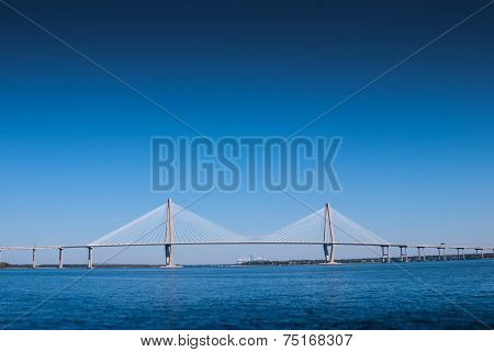 Suspension Bridge Over Bay