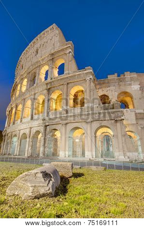 The Colosseum, Or The Coliseum In Rome, Italy