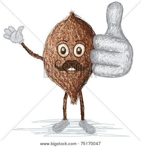 False Durian Nut Mustache