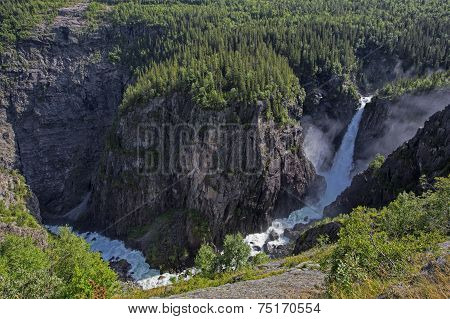 Rjukanfossen from above
