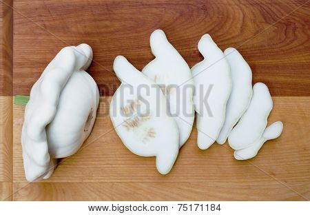 Sliced Pattypan Squash