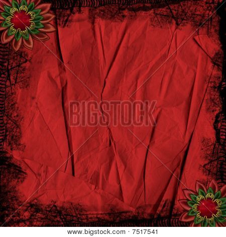 Crinkled กระดาษสีแดง
