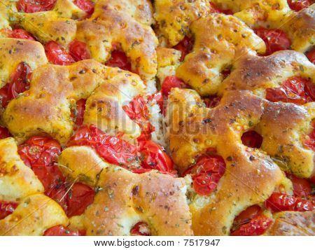 Focaccia di pasta di pane. Cibo italiano.