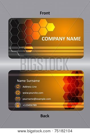 Abstract  Business Orange Card Template