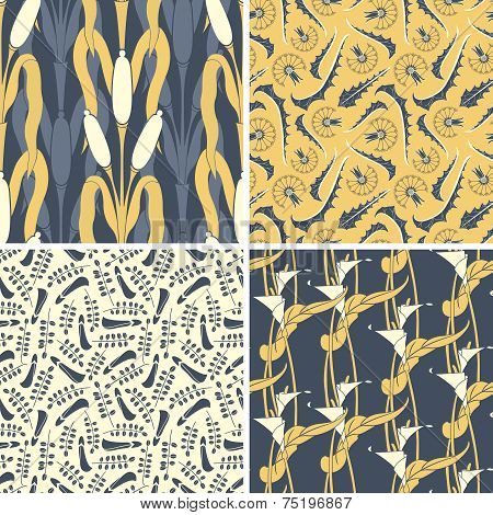 various floral patterns
