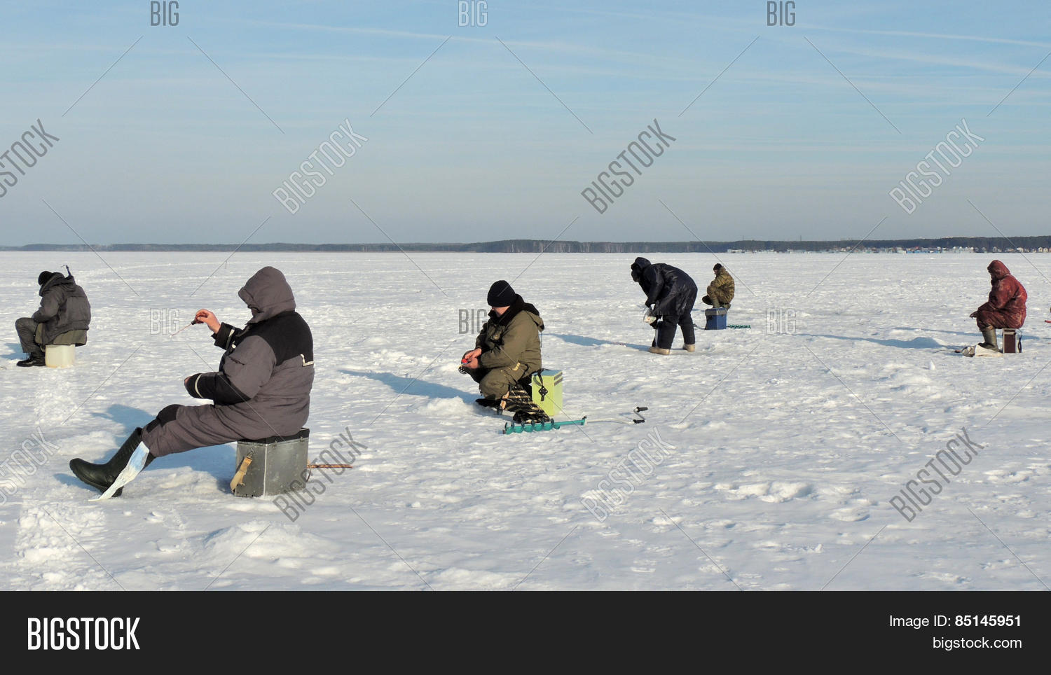 Winter Fishermen On Image & Photo (Free Trial) Bigstock