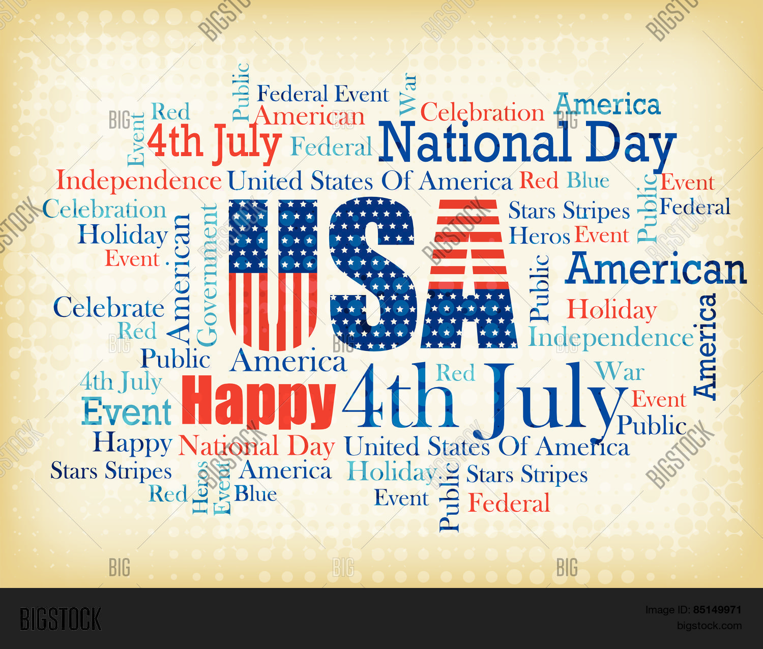4Th July Word Cloud Vector & Photo (Free Trial) | Bigstock