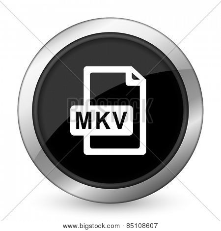 mkv file black icon  