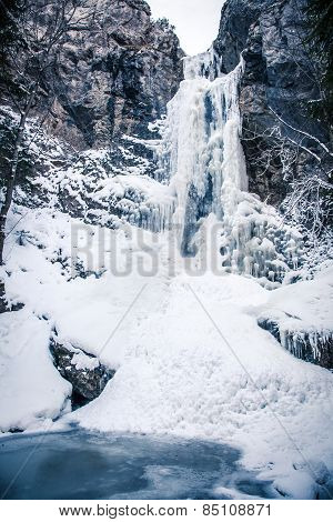 Frozen waterfall
