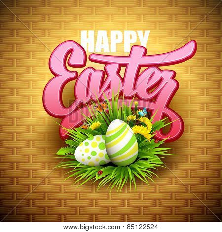 Easter greeting. Vector illustration