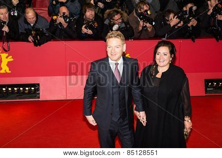 BERLIN, GERMANY - FEBRUARY 13: Kenneth Branagh with wife Lindsay Branagh. 'Cinderella' premiere. 65th Berlinale Film Festival. Berlinale Palace on February 13, 2015 in Berlin, Germany.
