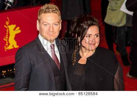 BERLIN, GERMANY - FEBRUARY 13: Kenneth Branagh with wife Lindsay Branagh. 'Cinderella' premiere. 65th Berlinale Film Festival. Berlinale Palace on February 13, 2015 in Berlin, Germany.