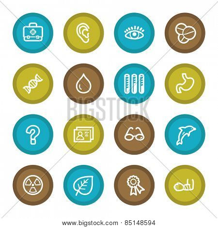 Medicine web icons set