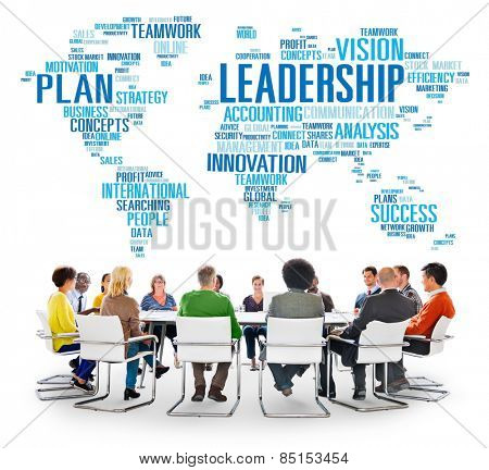 Leadership Boss Management Coach Chief Global Concept