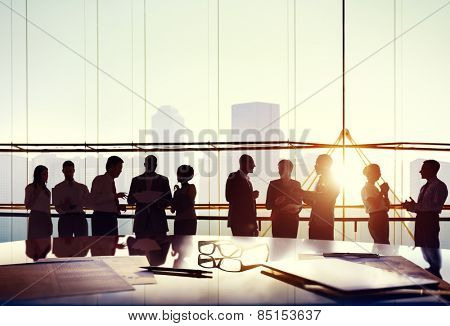 Group of Business People Working in the Office Concept