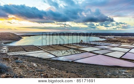 Lanzarote Saltworks Salinas De Janubio Colorful Canary Islands