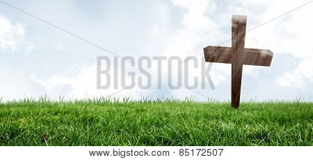 Cross against sky