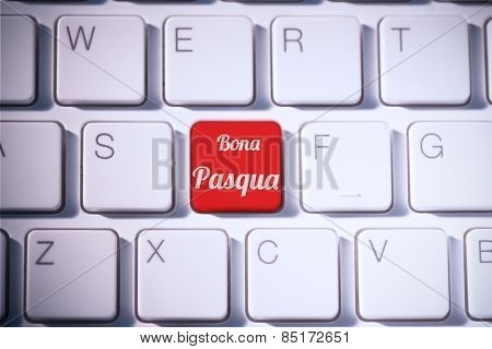 bona pascua against red key on keyboard