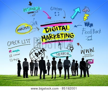 Digital Marketing Branding Strategy Online Media Concept