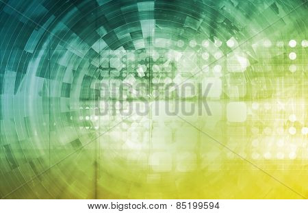 Projecting the Future in a Digital Art Abstract