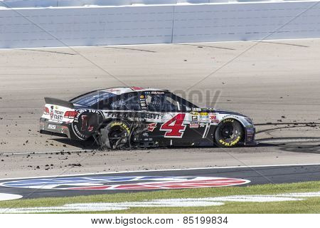 Las Vegas, NV - Mar 08, 2015:  Kevin Harvick (4) does his victory burnout after winning the Kobalt 400 at Las Vegas Motor Speedway in Las Vegas, NV.