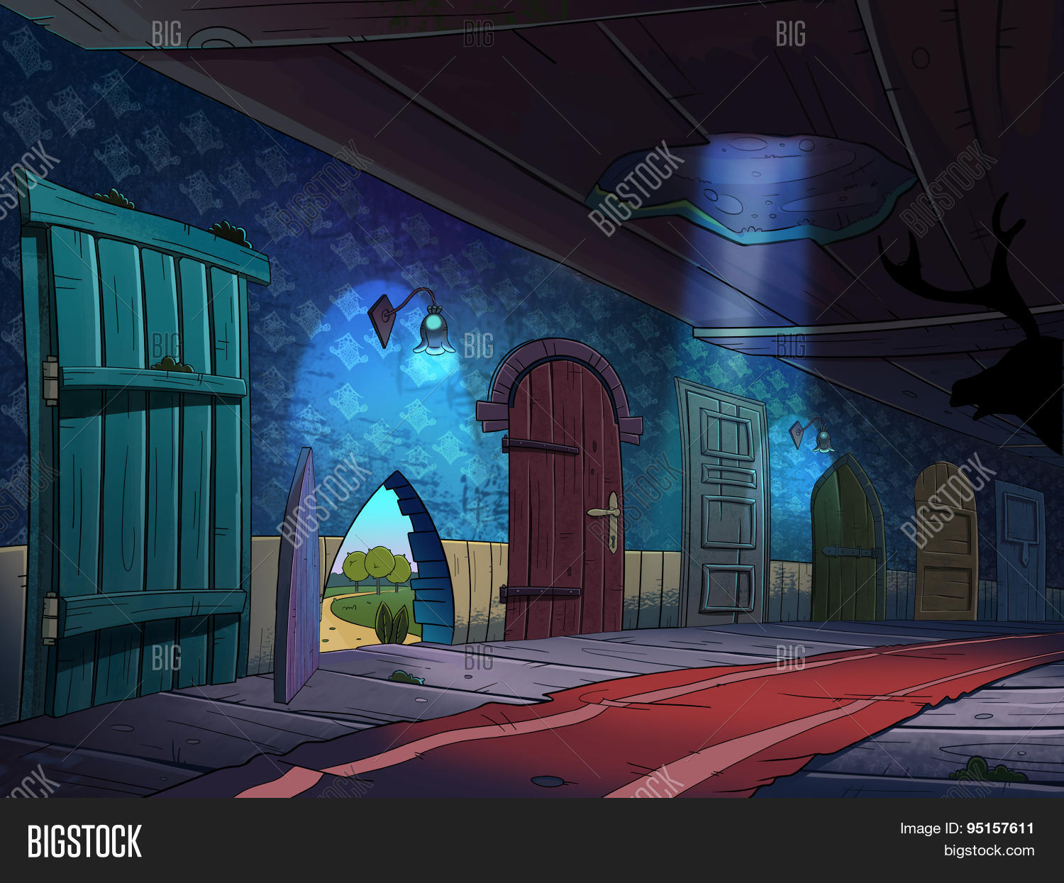 Hallway Many Doors Image & Photo (Free Trial) Bigstock