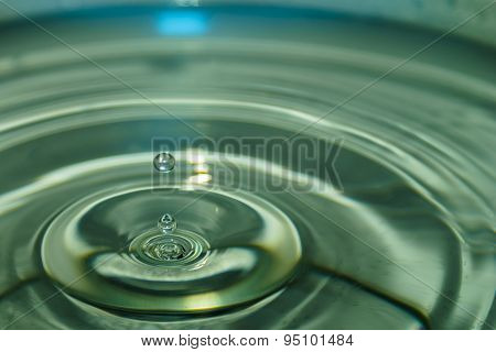 Green water drop