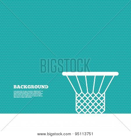 Basketball basket icon. Sport symbol.
