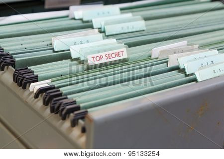 File Folders In A Filing Cabinet