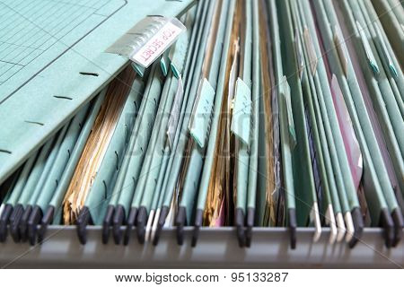 File Folders In A Filing Cabinet