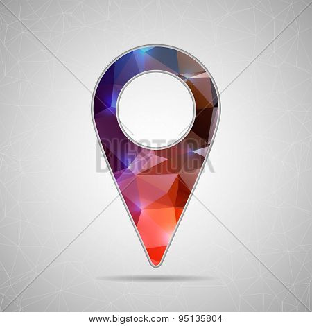 Creative concept vector icon of pointer for Web and Mobile Applications isolated on white background