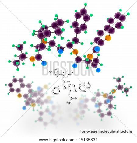 Saquinavir Molecule Structure