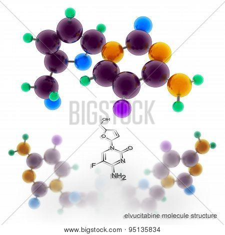 Elvucitabine Molecule Structure