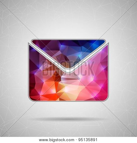 Creative concept vector icon of envelope for Web and Mobile Applications isolated on background. Vec