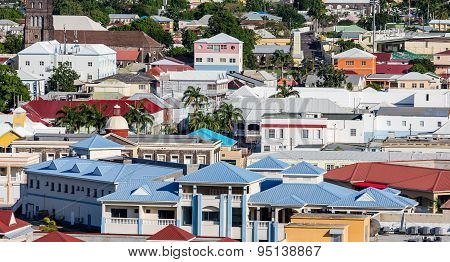 Colorful Rooftops Of St Kitts