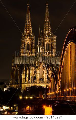 Cologne, Germany in the night