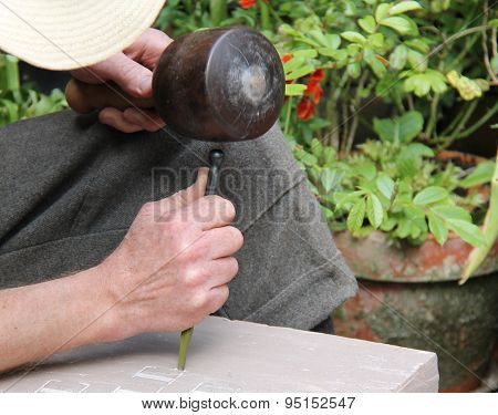 Stonemason Engraving.