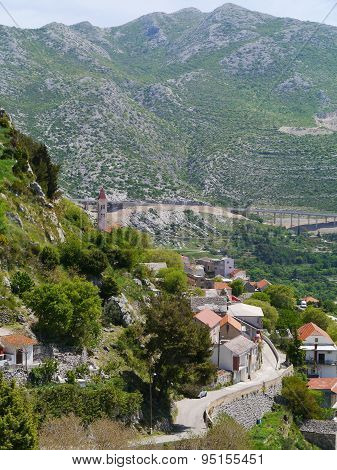 The village Klis in Croatia