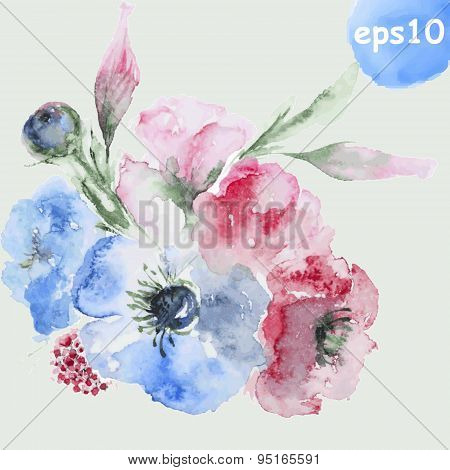 watercolor flower