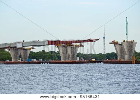 Construction Bridge On Western High Speed Diameter