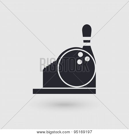 Icon Bowling. Checkout Counter. Cashier Bowling Club.. Pictogram Pointer.