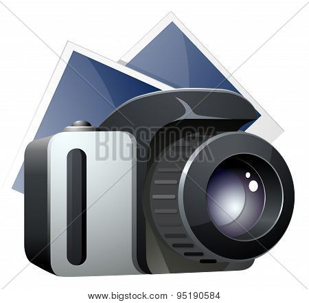SLR camera with photo sheets