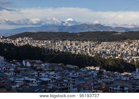 North Of Quito Area, With The Cayambe Volcano To The Bottom