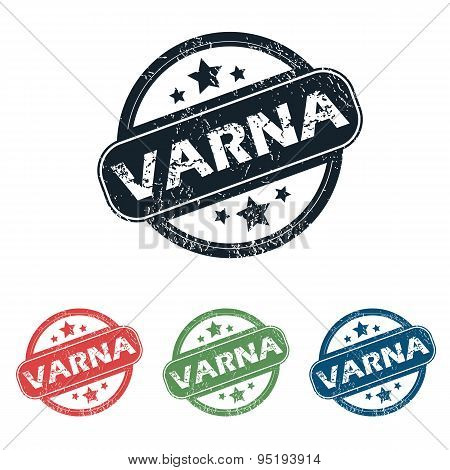 Round Varna city stamp set