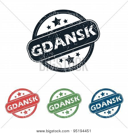 Round Gdansk city stamp set