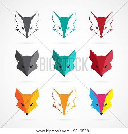 Vector Image Of An Fox Face Design On White Background